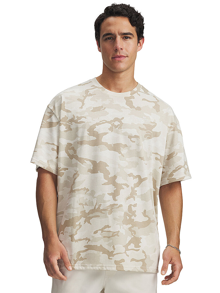 Under Armour T-Shirt Schweres Baumwoll-Mix Camel