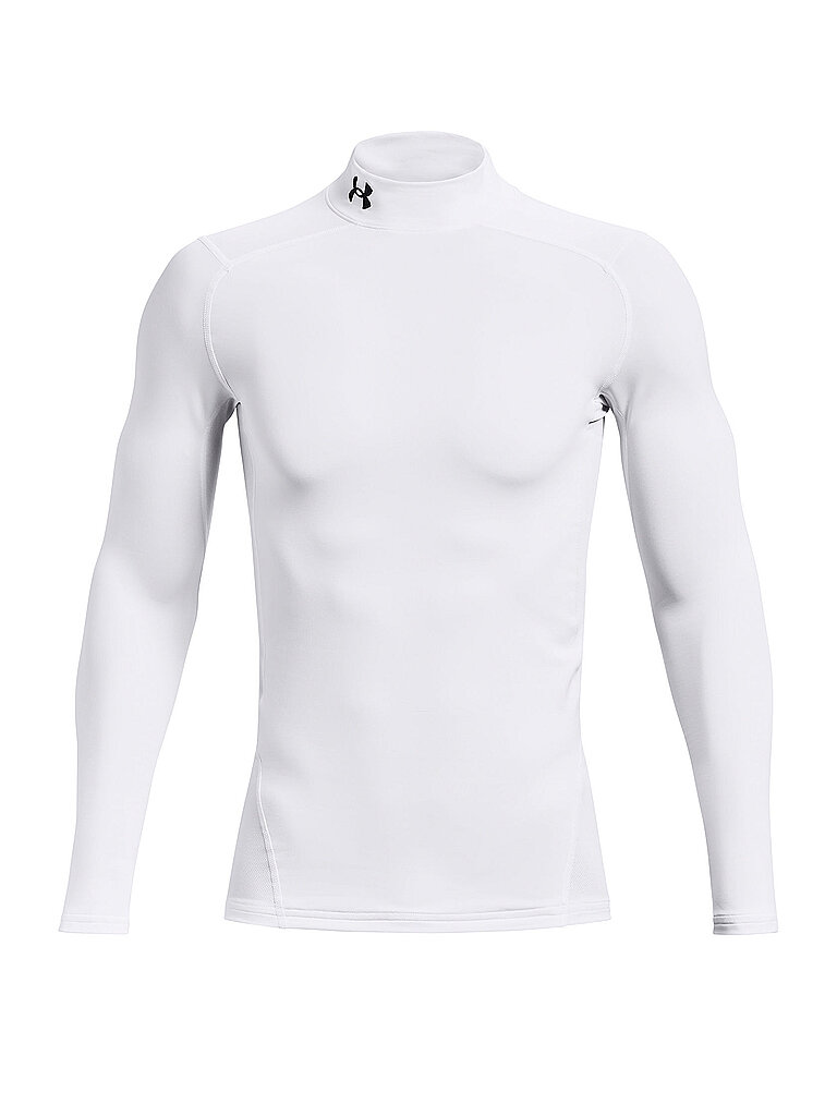 UNDER ARMOUR Herren Fitnessshirt ColdGear Compression Mock weiss | S
