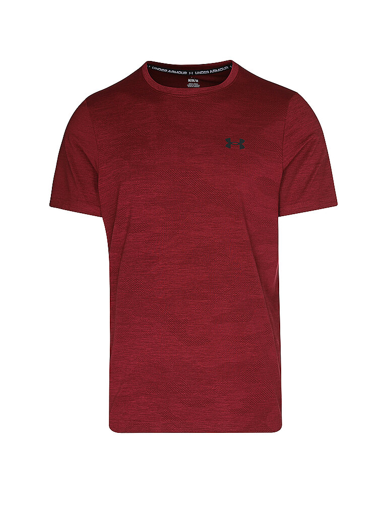 UNDER ARMOUR Herren Fitnessshirt UA Vanish Elite Seamless Camo dunkelrot | S