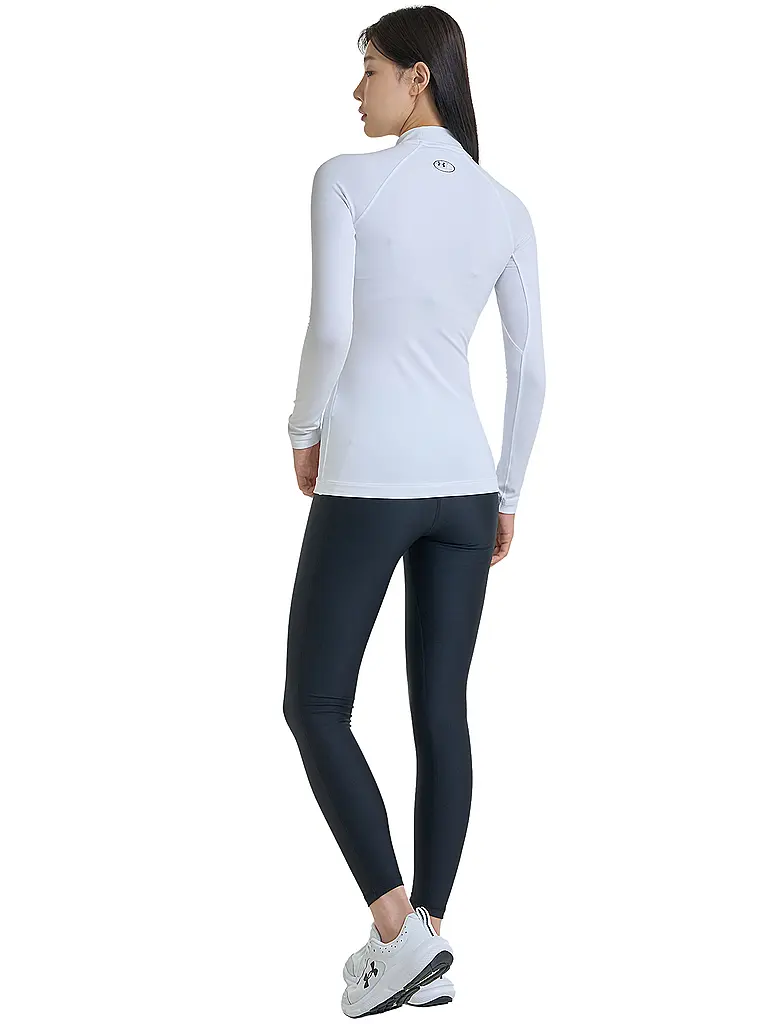 UNDER ARMOUR | Damen Fitnessshirt ColdGear®  Authentics Mockneck | weiss