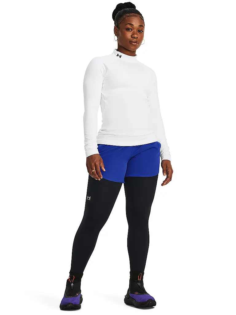 UNDER ARMOUR | Damen Fitnessshirt ColdGear®  Authentics Mockneck | weiss