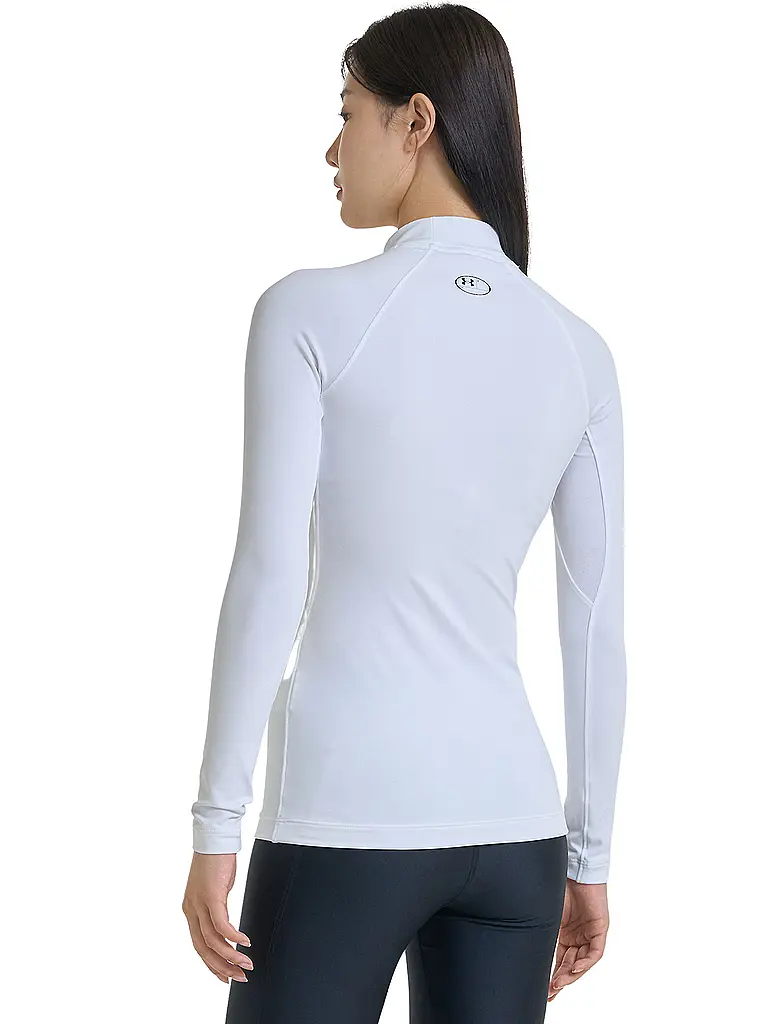 UNDER ARMOUR | Damen Fitnessshirt ColdGear®  Authentics Mockneck | weiss