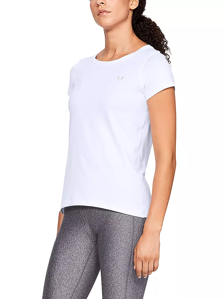 UNDER ARMOUR | Damen Fitnessshirt HeatGear® Armour  | weiss