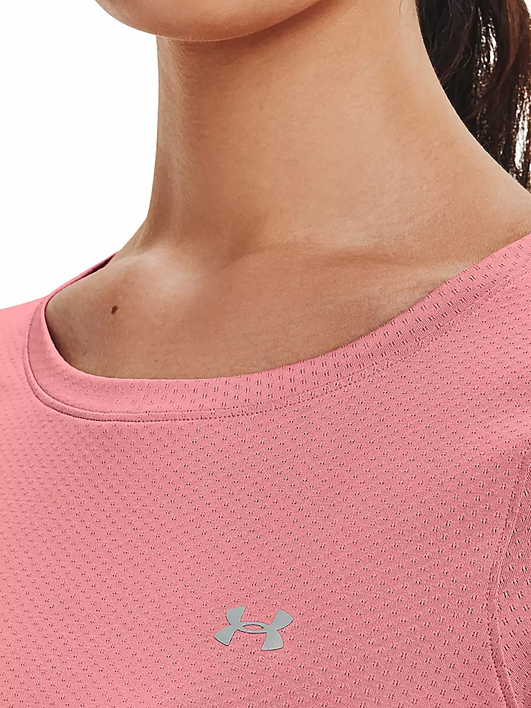 UNDER ARMOUR | Damen Fitnessshirt HeatGear® Armour | rosa