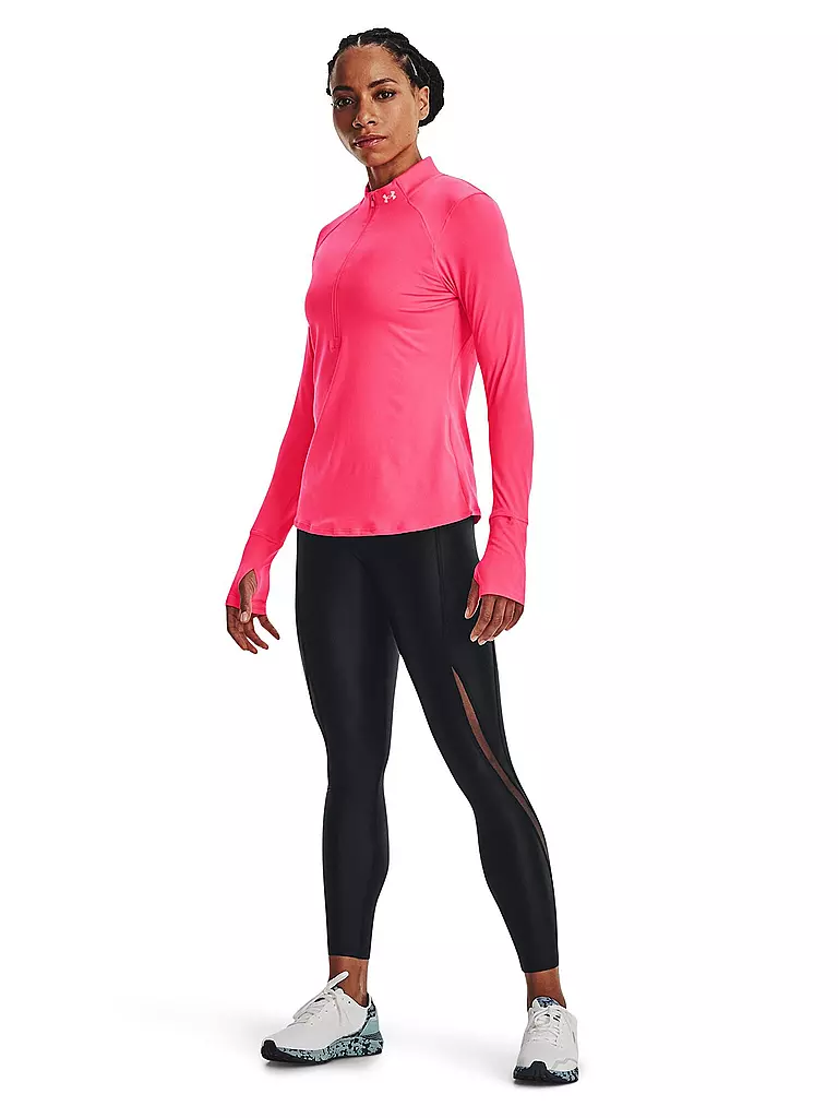 UNDER ARMOUR | Damen Fitnessshirt UA Qualifier Run 2.0 Half Zip | pink