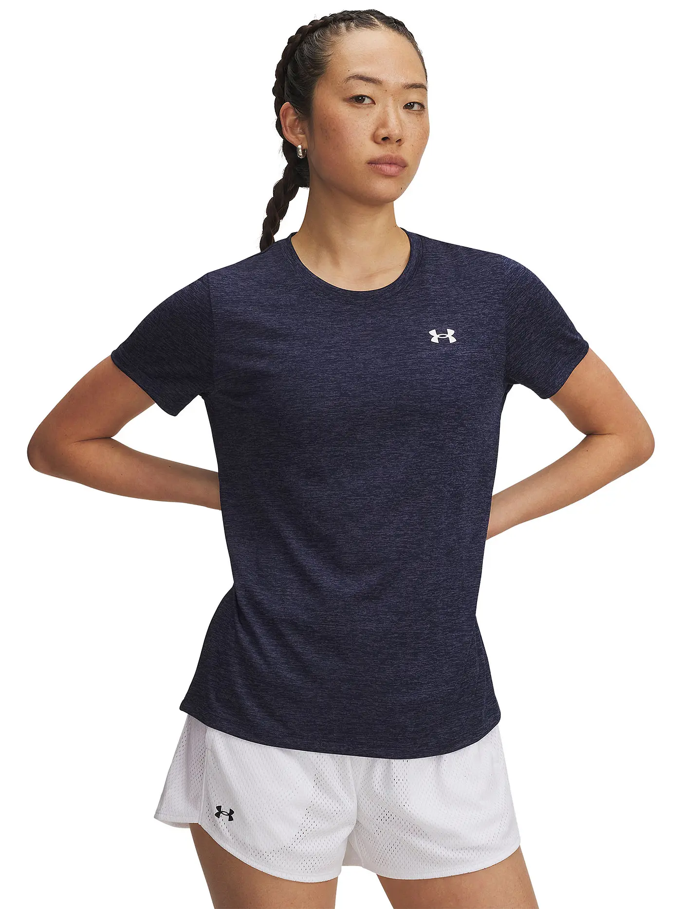 UNDER ARMOUR | Damen Fitnessshirt UA Tech™ Twist | dunkelblau
