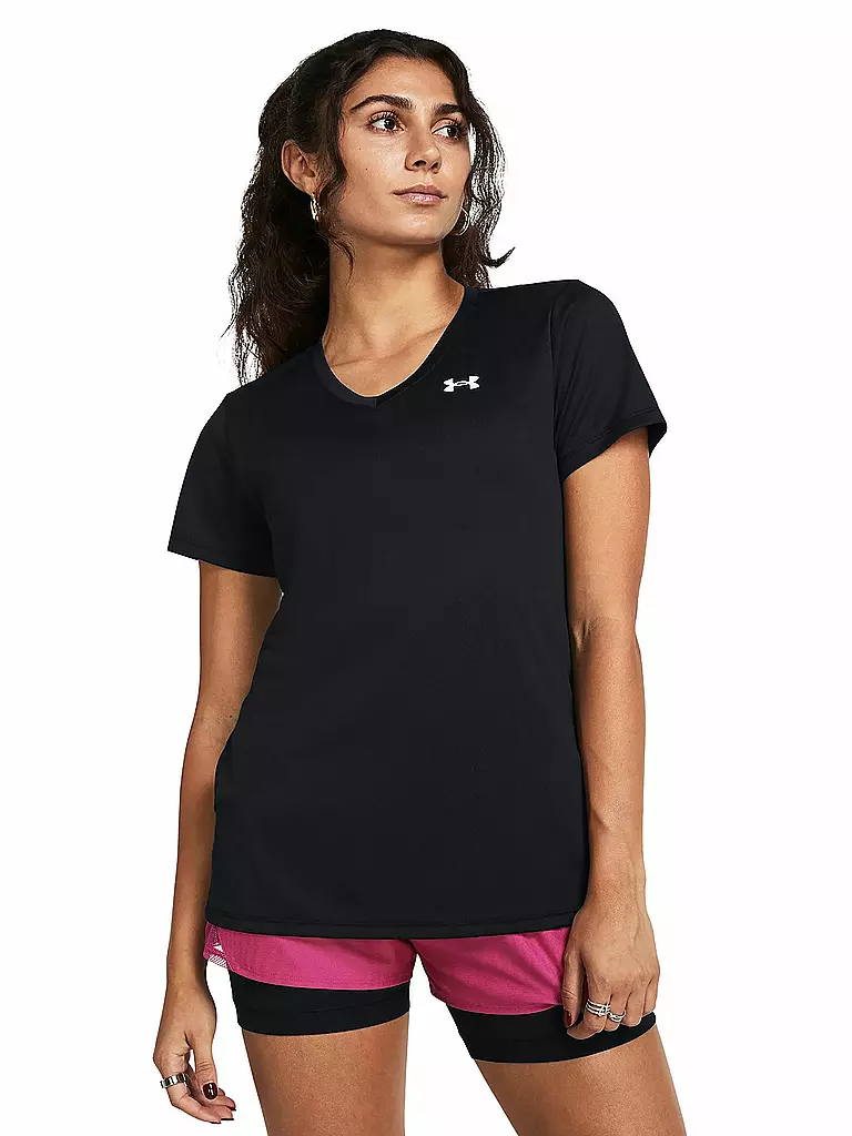 UNDER ARMOUR | Damen Fitnessshirt UA Tech™ V-Neck | schwarz