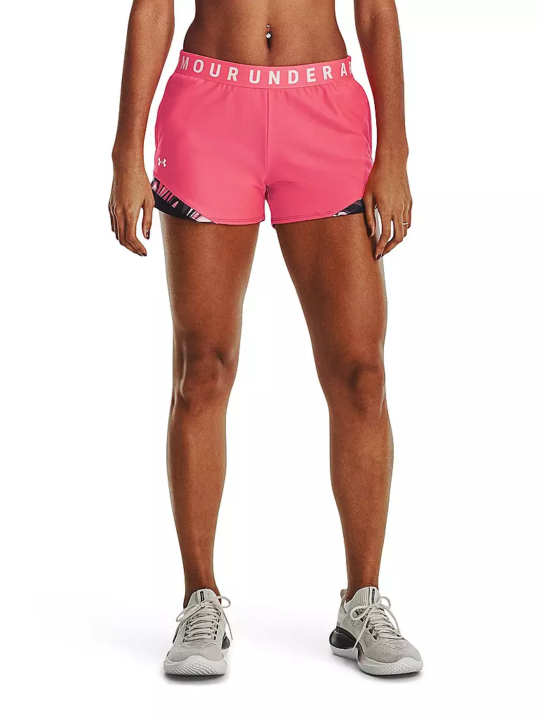 UNDER ARMOUR | Damen Fitnessshort UA Play Up 3.0 Tri Color  | pink