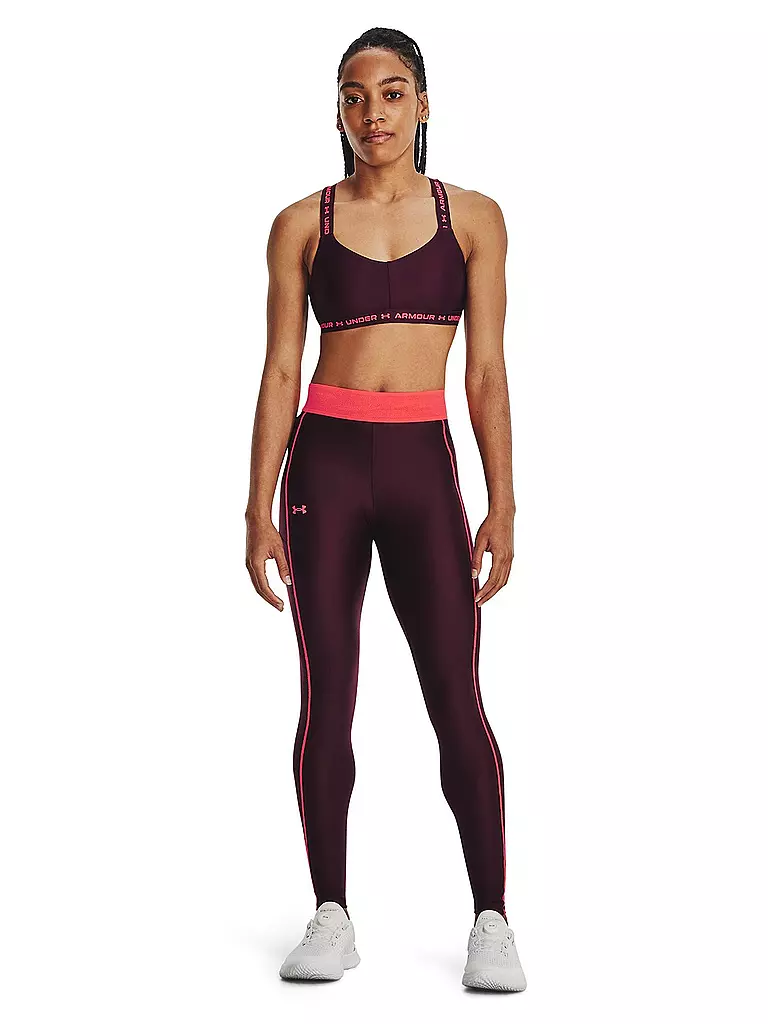 UNDER ARMOUR | Damen Fitnesstight HeatGear® | dunkelrot