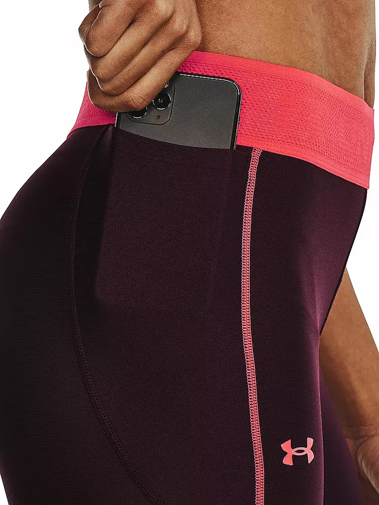 UNDER ARMOUR | Damen Fitnesstight HeatGear® | dunkelrot