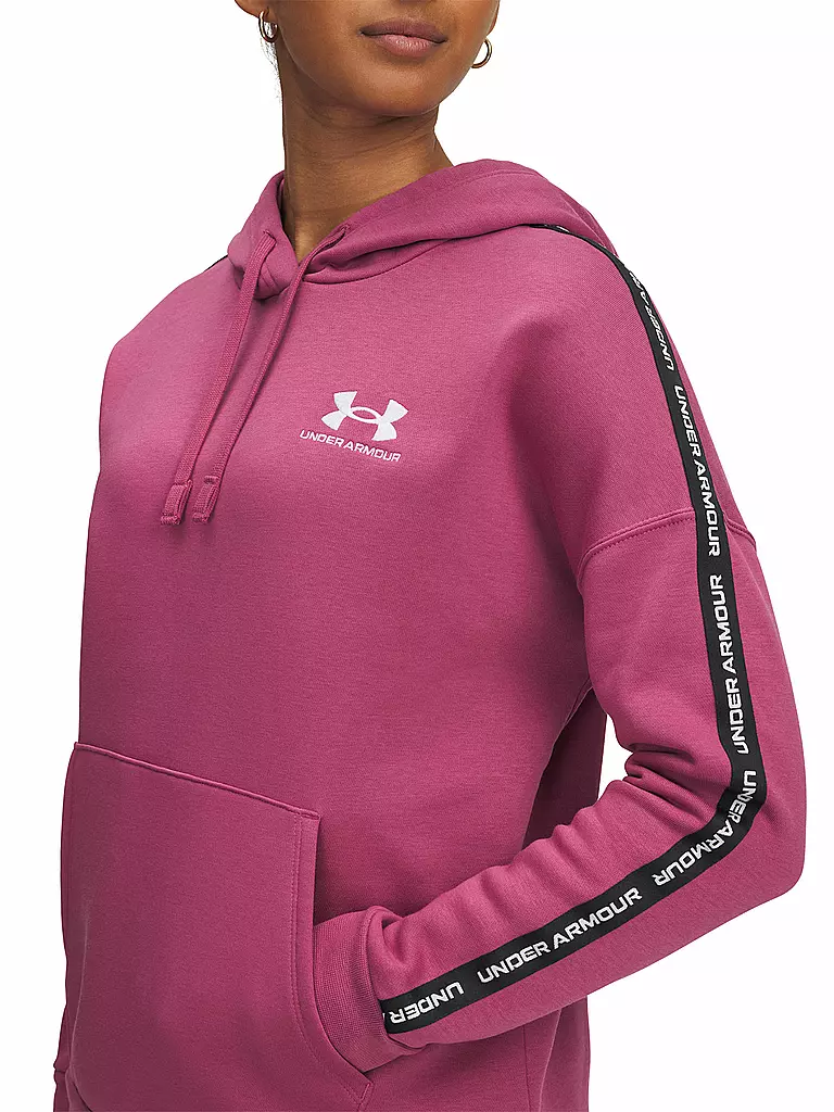 UNDER ARMOUR | Damen Hoodie UA Icon Fleece Taped | beere