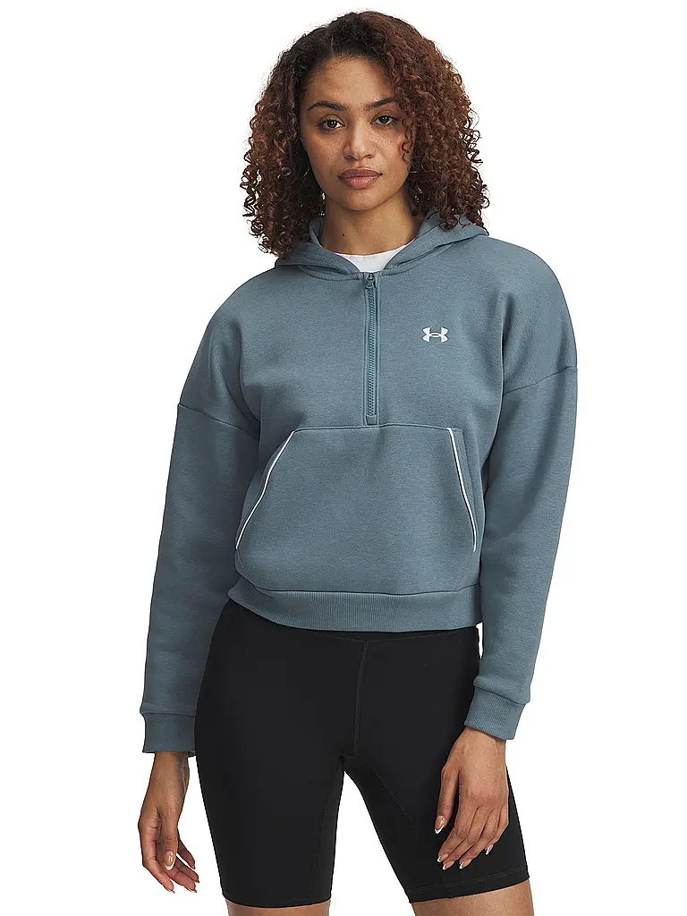 UNDER ARMOUR | Damen Hoodie UA Rival Fleece Piped | petrol