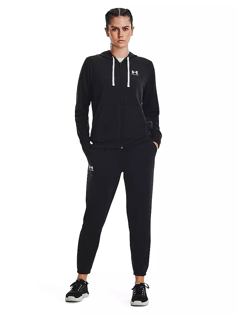 UNDER ARMOUR | Damen Kapuzenjacke UA Rival Frottee | schwarz