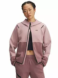 UNDER ARMOUR | Damen Kapuzenjacke UA Unstoppable Fleece mit durchgehendem Zip | beere