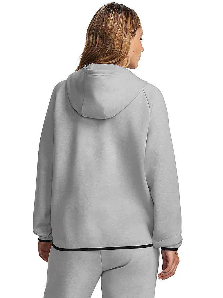 UNDER ARMOUR | Damen Kapuzenjacke UA Unstoppable Fleece mit durchgehendem Zip | Grau