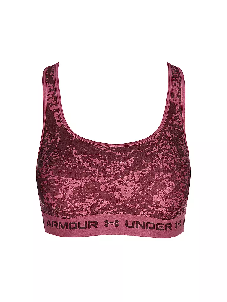 UNDER ARMOUR | Damen Sport-BH Armour® Mid Crossback Print Medium Support | beere