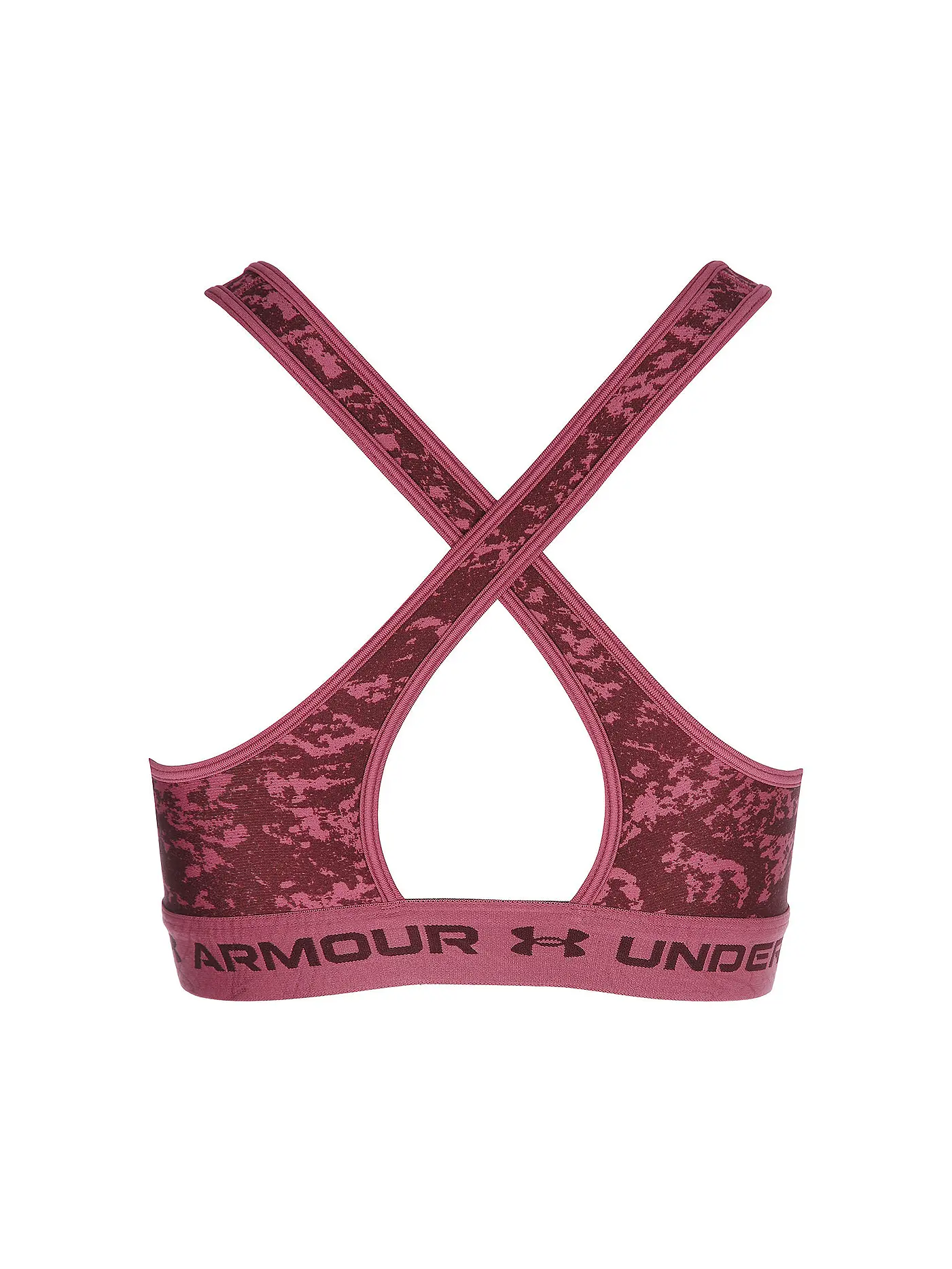 UNDER ARMOUR | Damen Sport-BH Armour® Mid Crossback Print Medium Support | beere