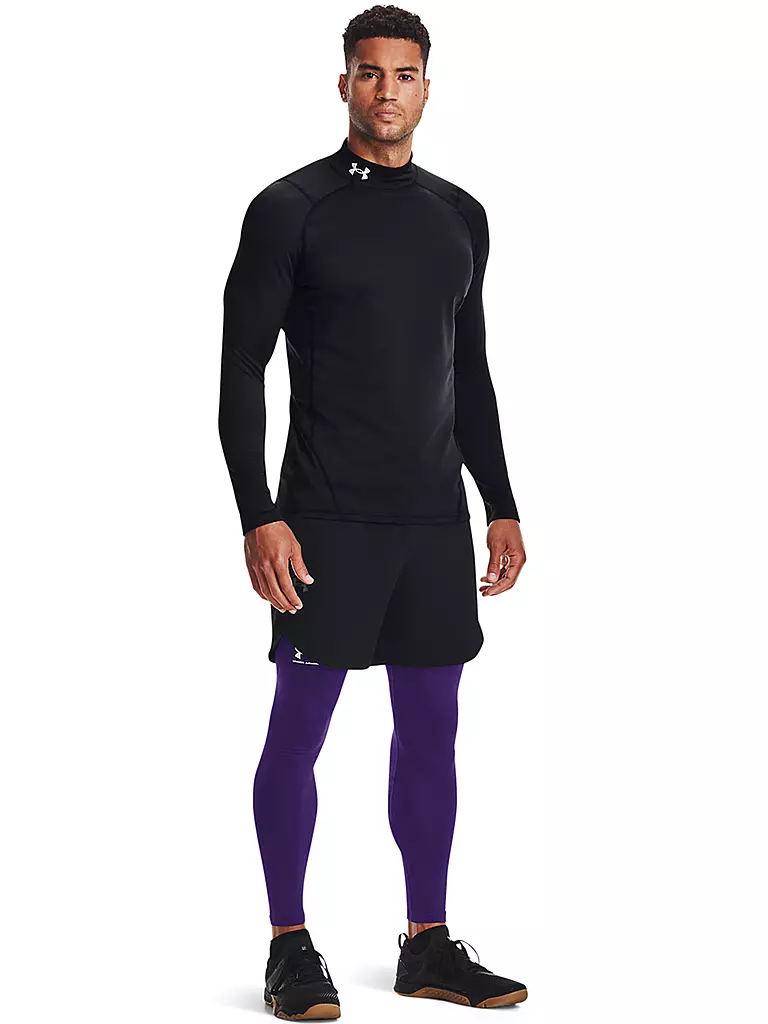 UNDER ARMOUR | Herren Fitnessshirt ColdGear® Fitted Mock | schwarz