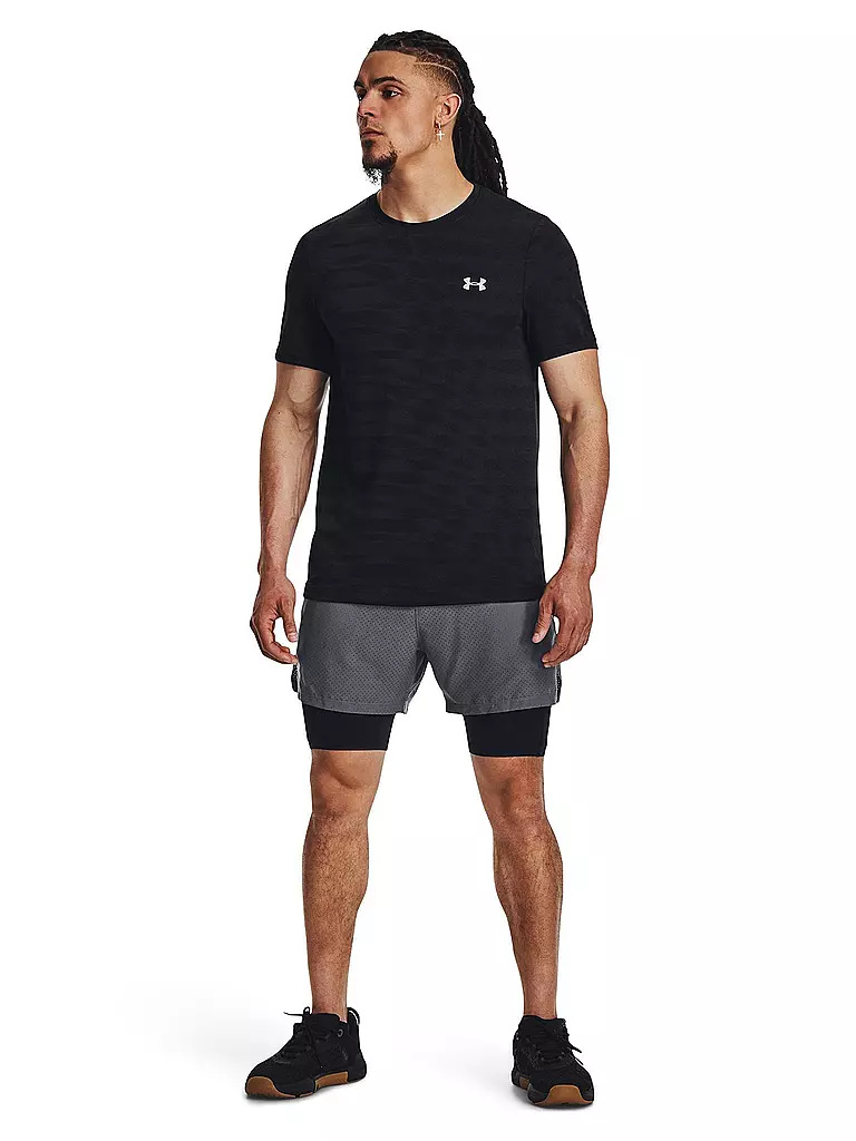 UNDER ARMOUR | Herren Fitnessshirt Seamless Novelty | schwarz