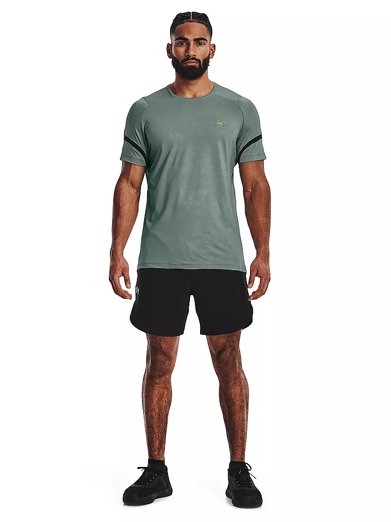 UNDER ARMOUR | Herren Fitnessshirt UA RUSH™ Emboss  | grün