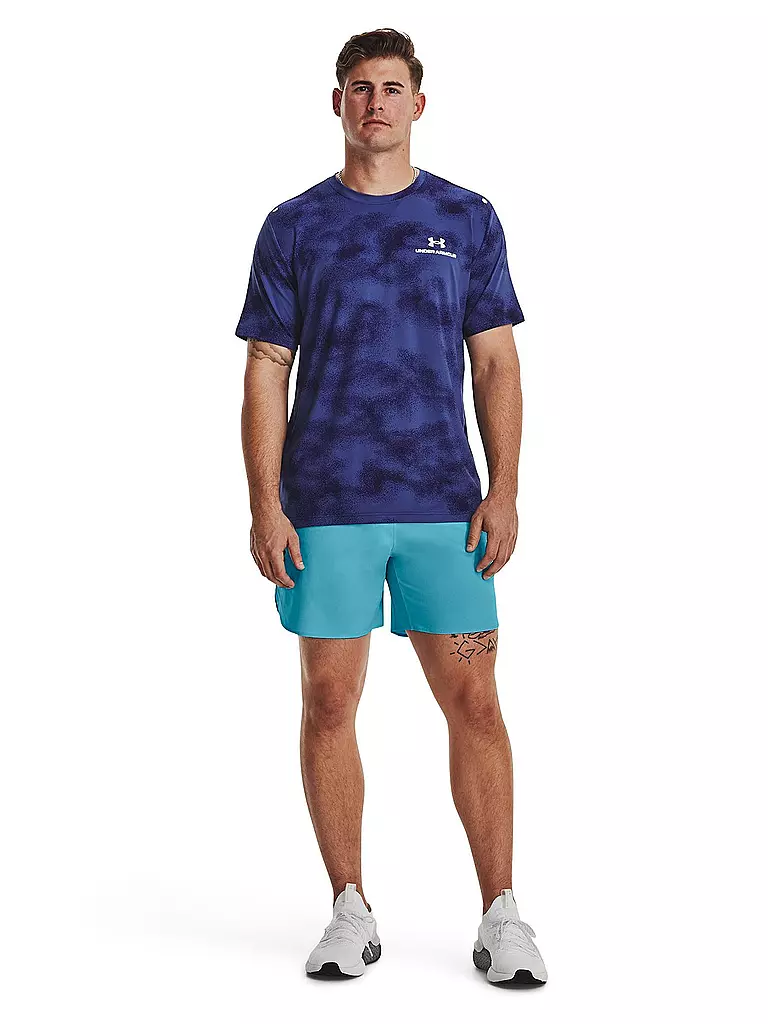 UNDER ARMOUR | Herren Fitnessshirt UA RUSH™ Energy Print | blau