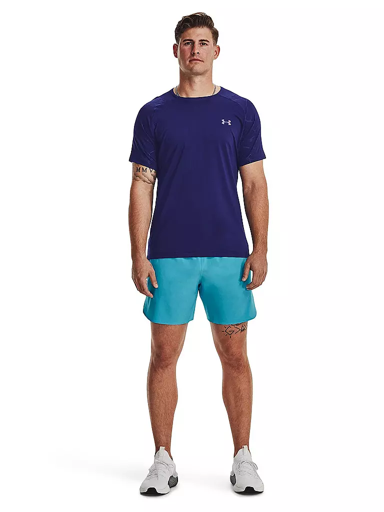 UNDER ARMOUR | Herren Fitnessshirt UA Rush Emboss | blau