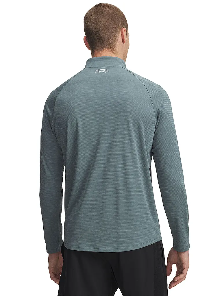 UNDER ARMOUR | Herren Fitnessshirt UA Tech™ Textured ½ Zip | petrol