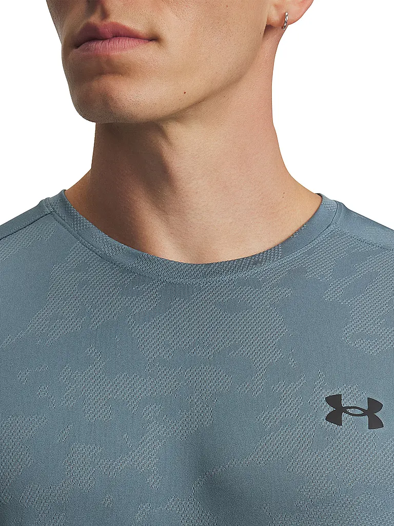 UNDER ARMOUR | Herren Fitnessshirt UA TechTM Vent Jacquard | petrol