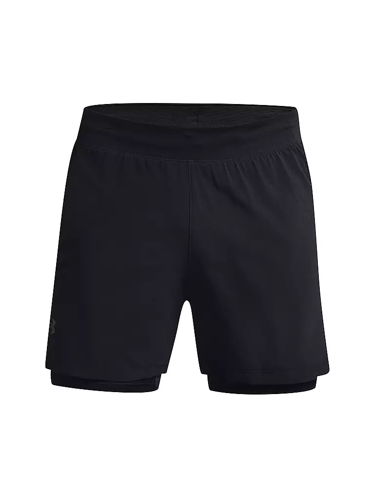 UNDER ARMOUR | Herren Fitnessshort UA Iso-Chill Run 2-in-1 | schwarz