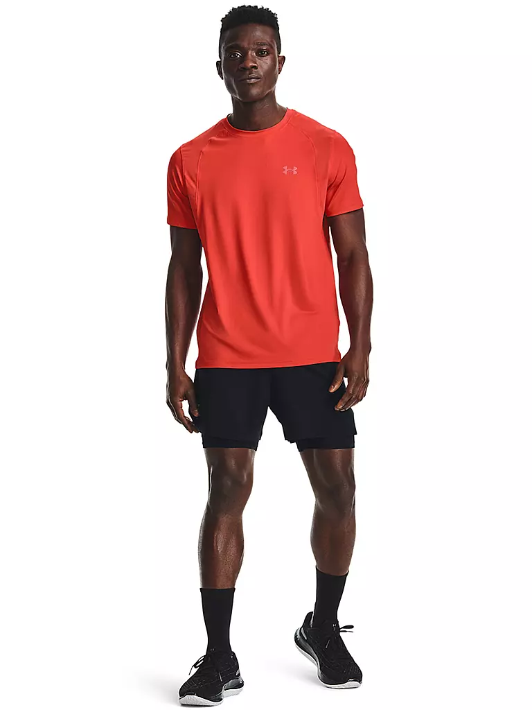 UNDER ARMOUR | Herren Fitnessshort UA Iso-Chill Run 2-in-1 | schwarz