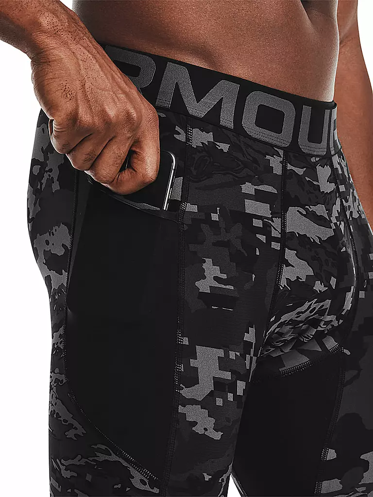 UNDER ARMOUR | Herren Fitnesstight UA RUSH ™ HeatGear® Upstream Camo | schwarz