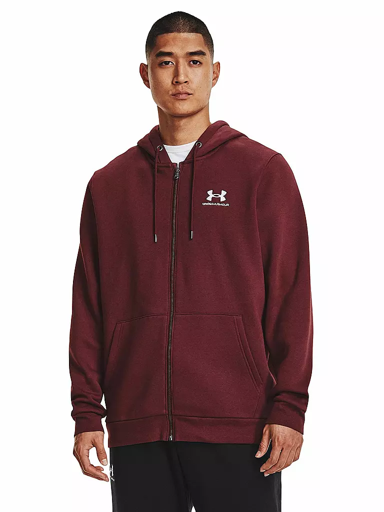 UNDER ARMOUR | Herren Kapuzenjacke UA Essential Fleece | rot