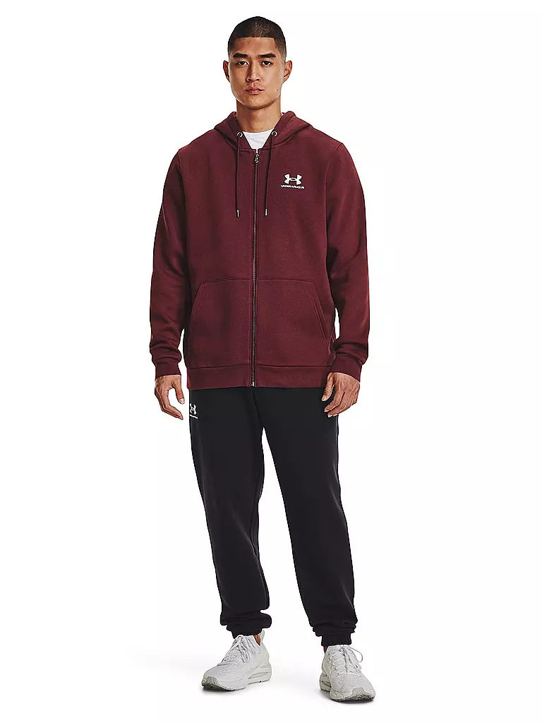 UNDER ARMOUR | Herren Kapuzenjacke UA Essential Fleece | rot