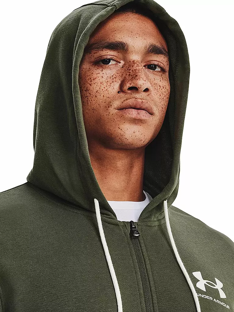 UNDER ARMOUR | Herren Kapuzenpullover UA Rival Terry | olive