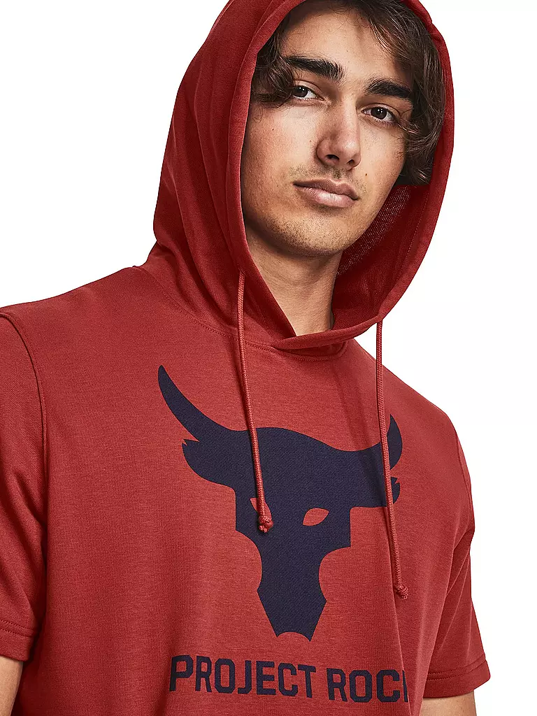 UNDER ARMOUR | Herren Kurzarm-Hoodie Project Rock Terry | rot