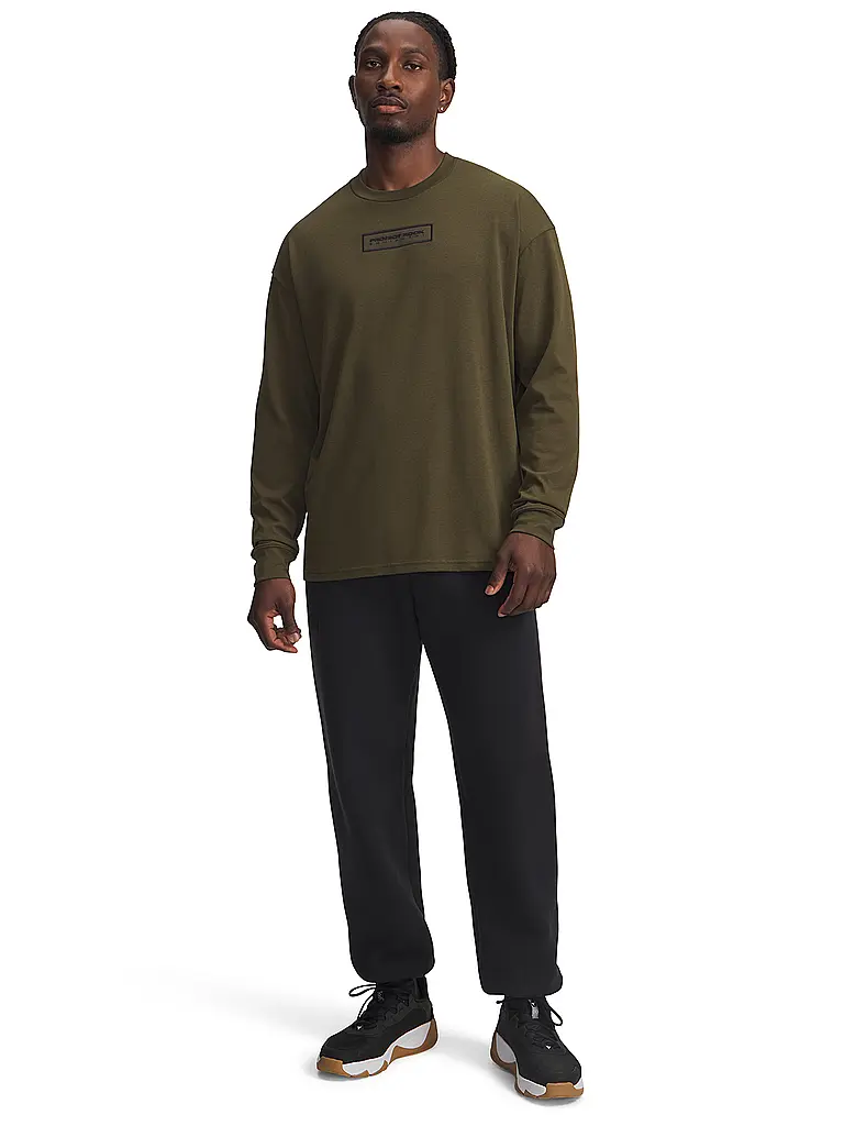 UNDER ARMOUR | Herren Sweater UA The Rock LS Q4 ST | olive