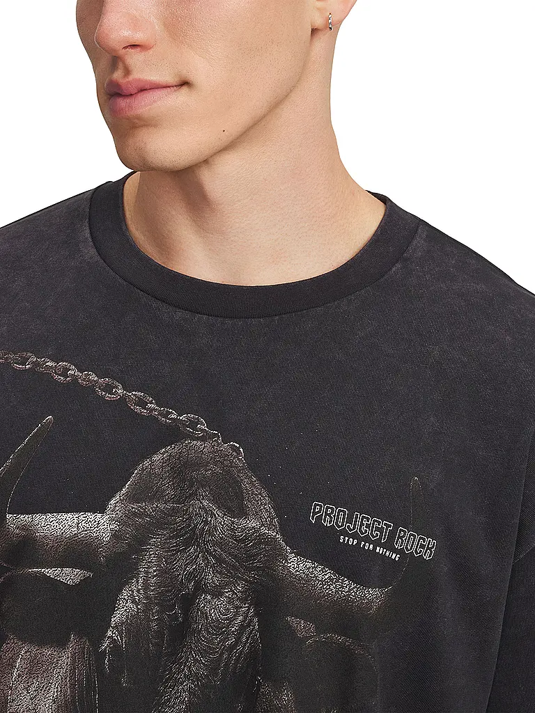UNDER ARMOUR | Herren T-Shirt The Rock Washed | schwarz