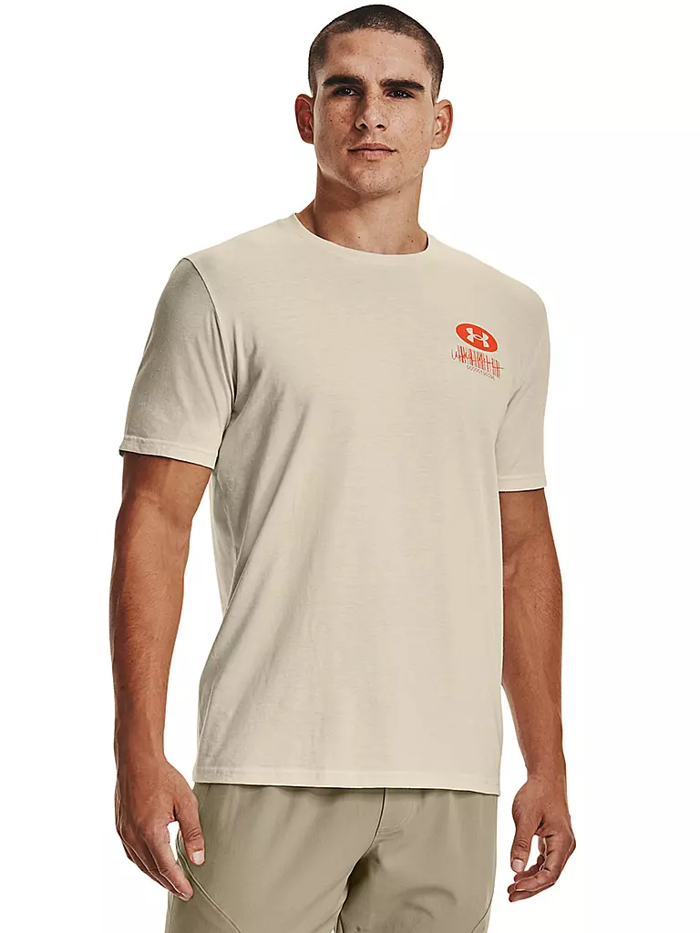 UNDER ARMOUR | Herren T-Shirt UA Barcode | beige