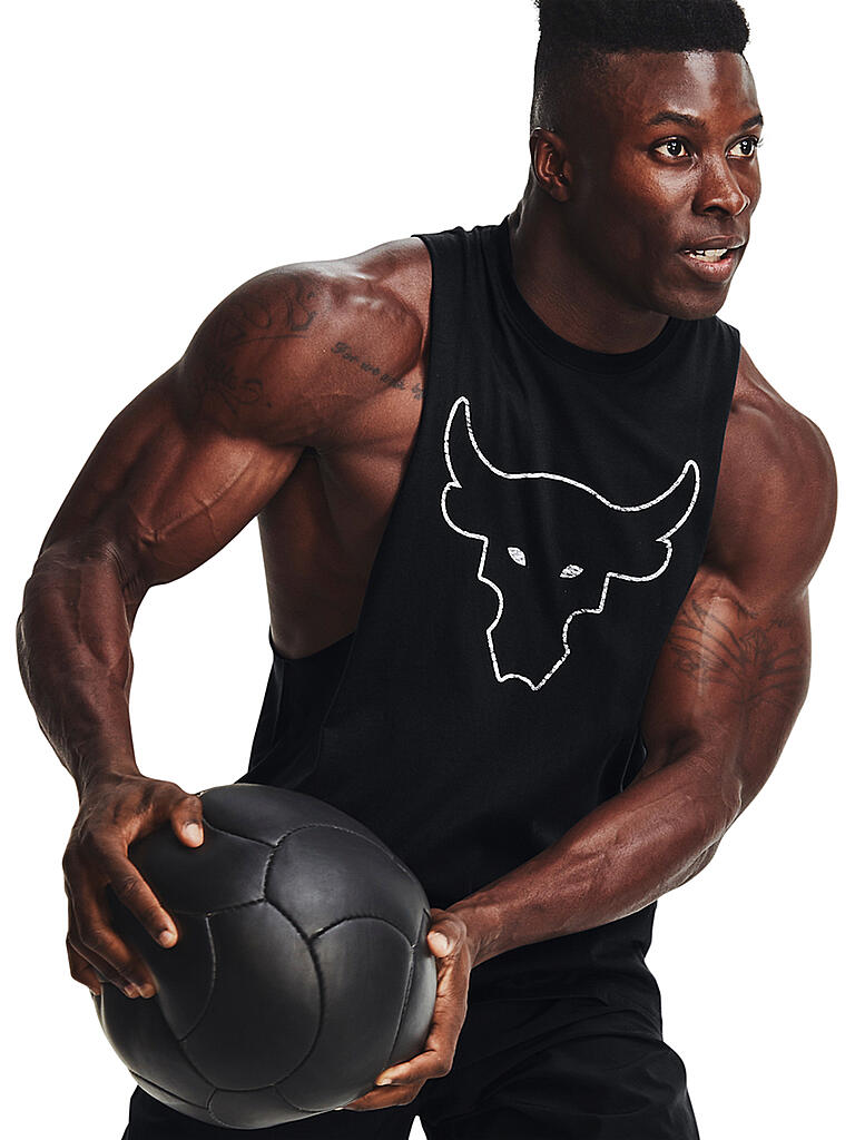 UNDER ARMOUR | Herren Tank Project Rock Brahma Bull | schwarz