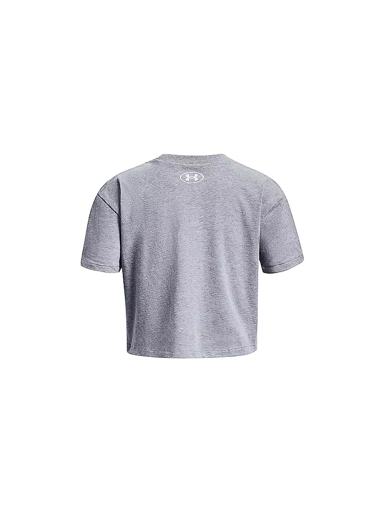 UNDER ARMOUR | Mädchen T-Shirt UA Sportstyle mit Logo Cropped | grau