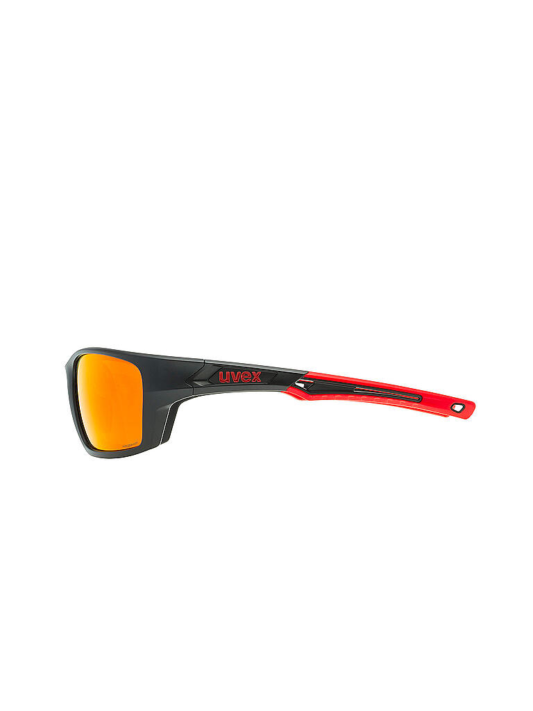 UVEX | Sportbrille Sportstyle 223 Black Matt-Red | schwarz