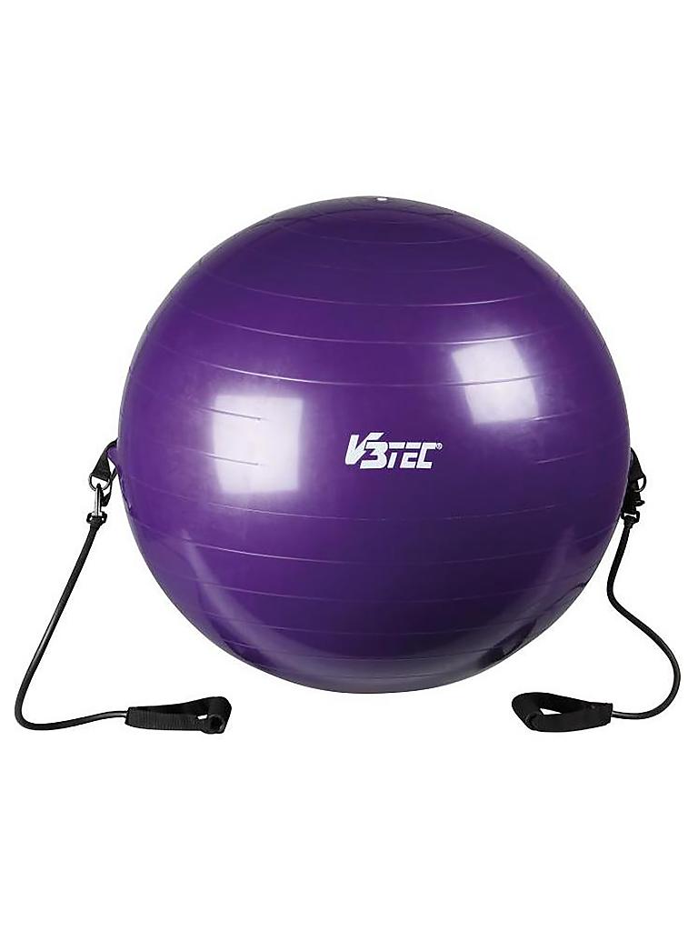 V3TEC | Gymnastikball mit Trainingsexpander 65cm | blau