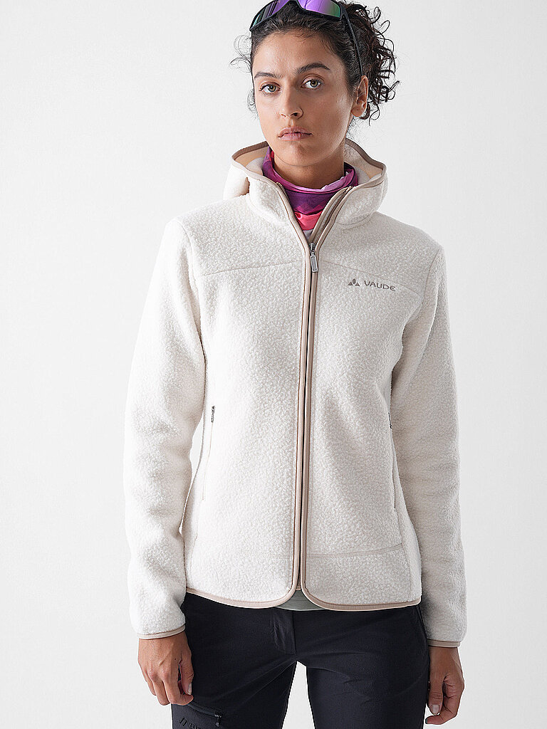 Vaude Fleecejacke Kathi Polar Hoodie Polyester Creme