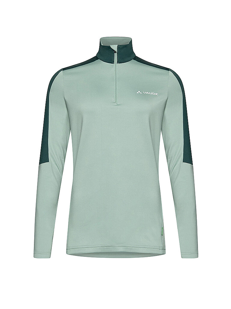 Vaude Tourenshirt Half-Zip Stretch Schnelltrocknend Hellgrün