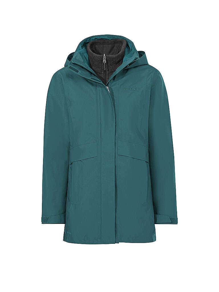 VAUDE Damen Winterparka Idris 3-in-1 Hoodie petrol | 38