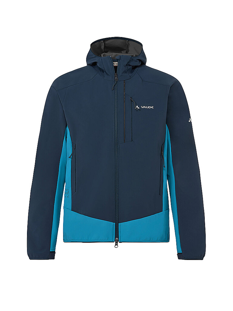 VAUDE Herren Softshell Tourenjacke Larice Hoodie dunkelblau | M