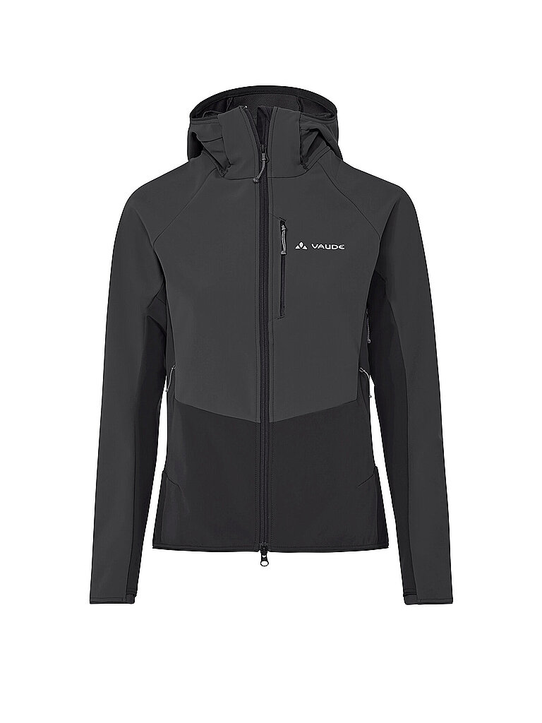 VAUDE Damen Softshell Tourenjacke Larice Hoodie grau | 34