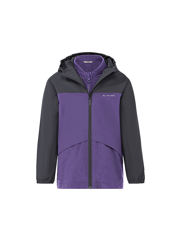 VAUDE Kinder Wanderjacke Escape 3in1 Hoodie lila | 122-128