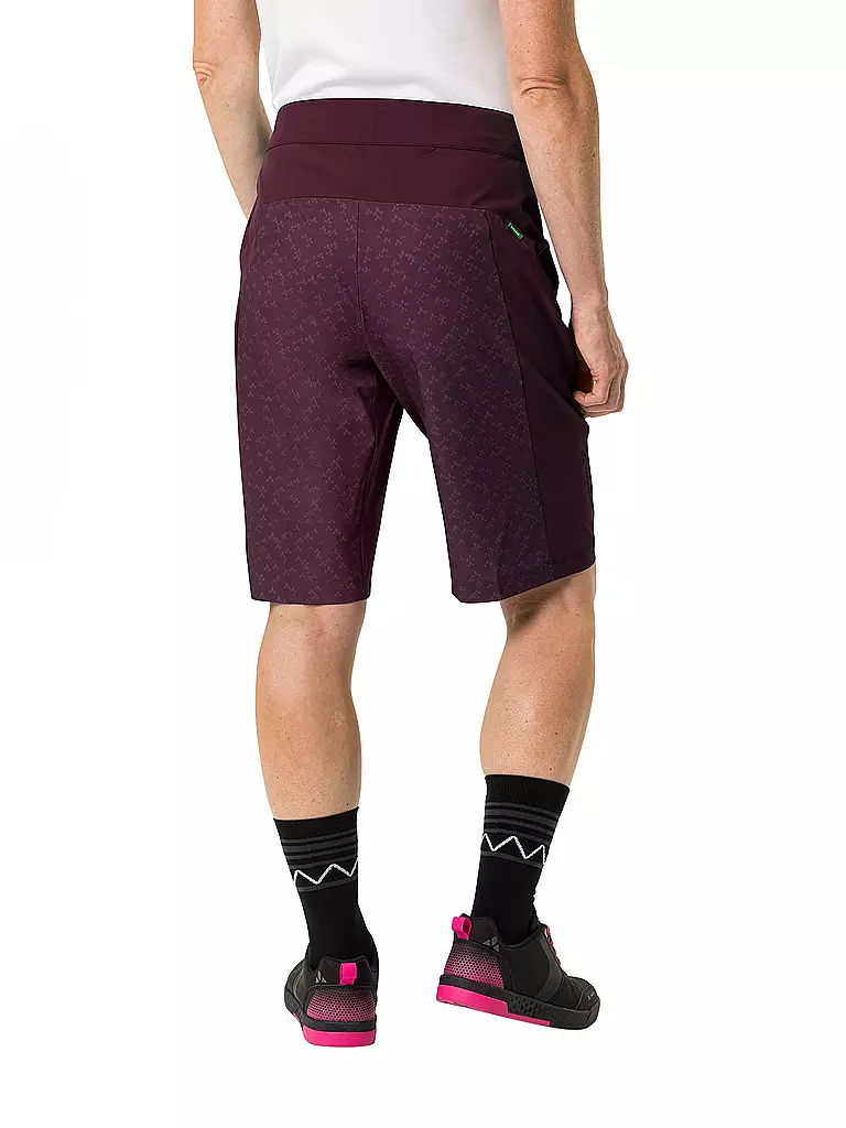 VAUDE | Damen Radshort Ledro Print | dunkelrot