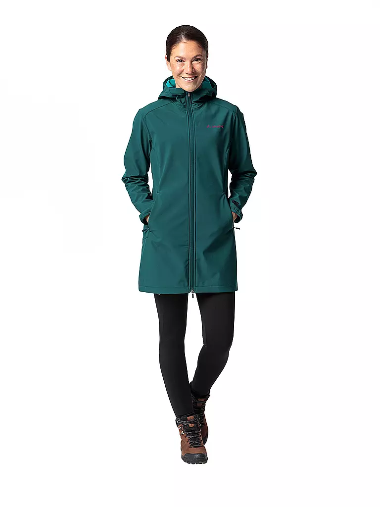 VAUDE | Damen Softshellparka Moena  warm Hoodie | petrol